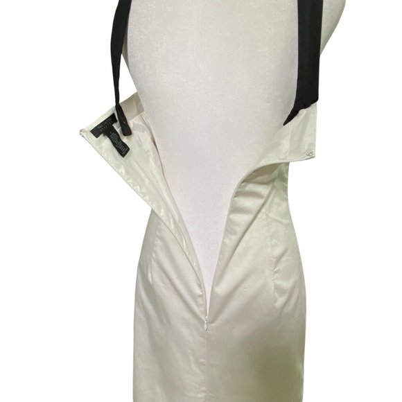 The Limited Vintage 90s Stretch Two Tone Fit Flare Dress Size 2 - Picture 5 of 7